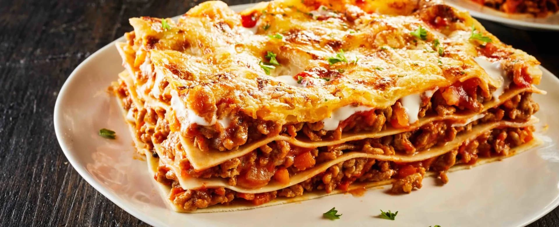 Lasagne, plated up